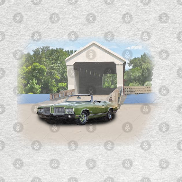 1971 Olds Cutlass in our covered bridge series by Permages LLC